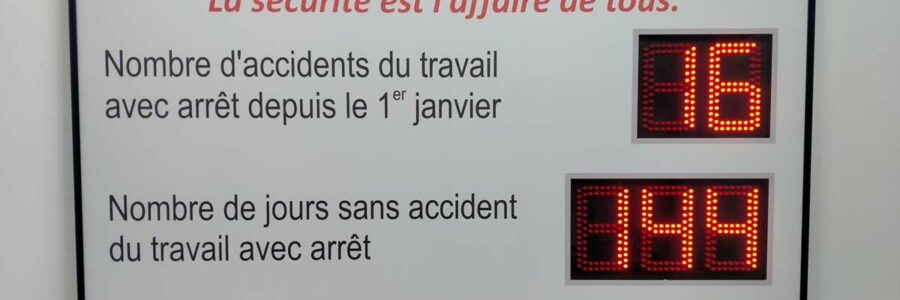 Panneau d’affichage accident du travail