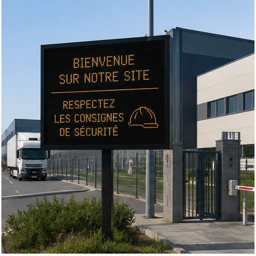 Panneau d'information lumineux pour site industriel