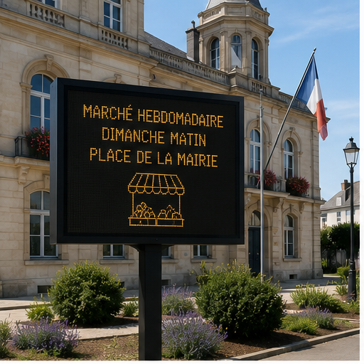 Panneau d'information lumineux pour mairie