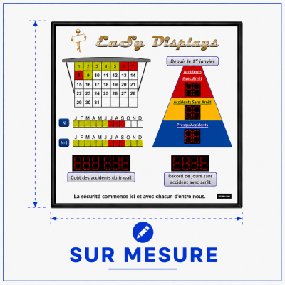 Panneau jours sans accident sur mesure